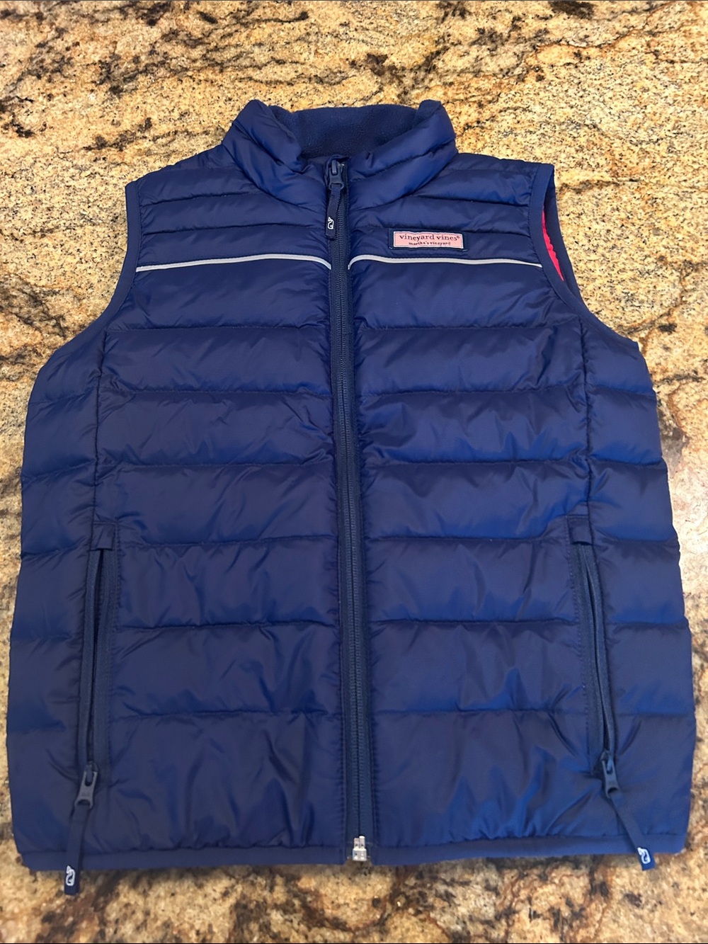 Vineyard Vines Kids Navy Quilted Puffer Vest